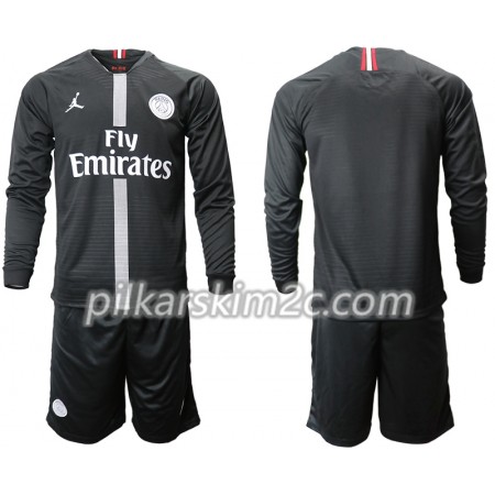 Koszulka Paris Saint-Germain Jordan Czarny Dziecięca Trzeciej 2018-2019 - Koszulki Piłkarskie(L/S)